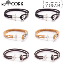 Afbeelding in Gallery-weergave laden, Vegan Anker Kurkarmband Zwart 18 cm