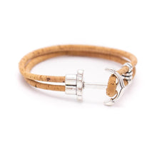 Afbeelding in Gallery-weergave laden, Vegan Anker Kurkarmband Zwart 18 cm