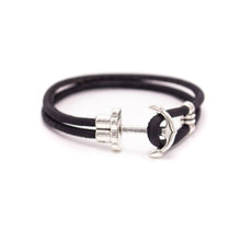 Afbeelding in Gallery-weergave laden, Vegan Anker Kurkarmband Zwart 18 cm